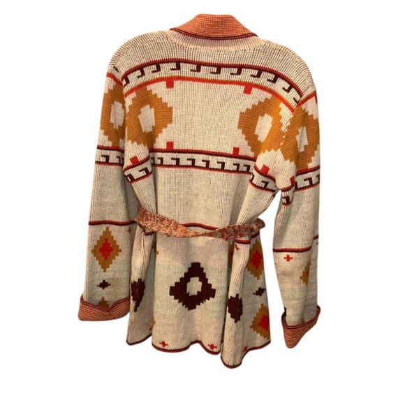 Women's Multicolor Patterned Cardigan - Picture 3 of 3